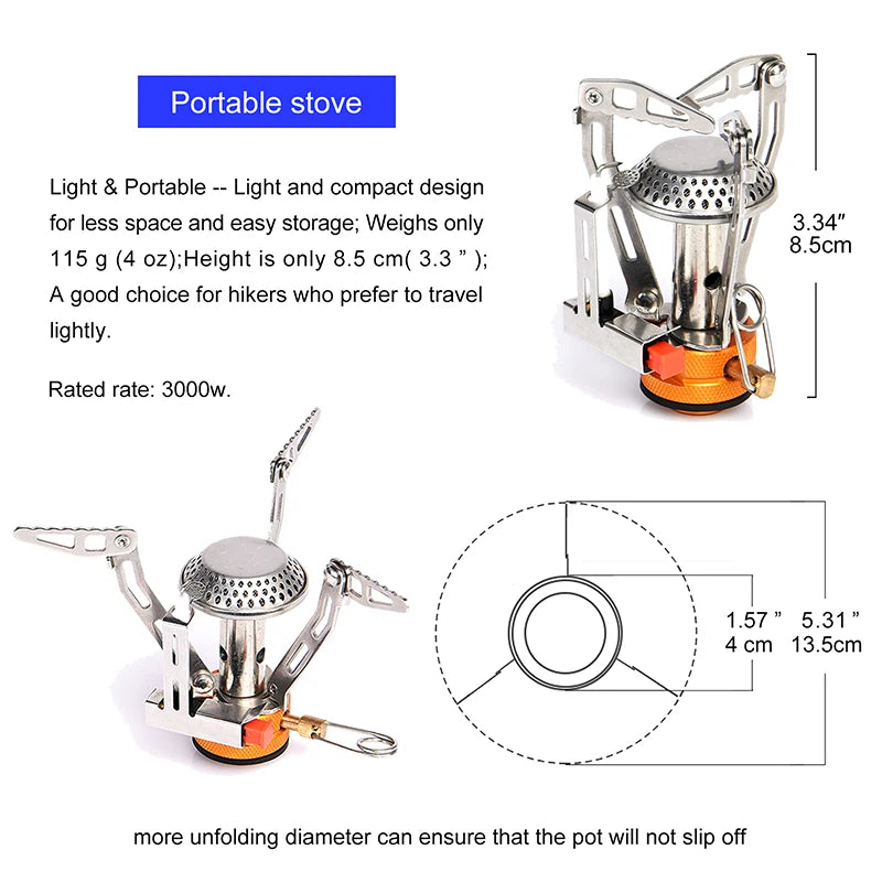 Widesea Portable Camping Cookware Set With Folding Tableware