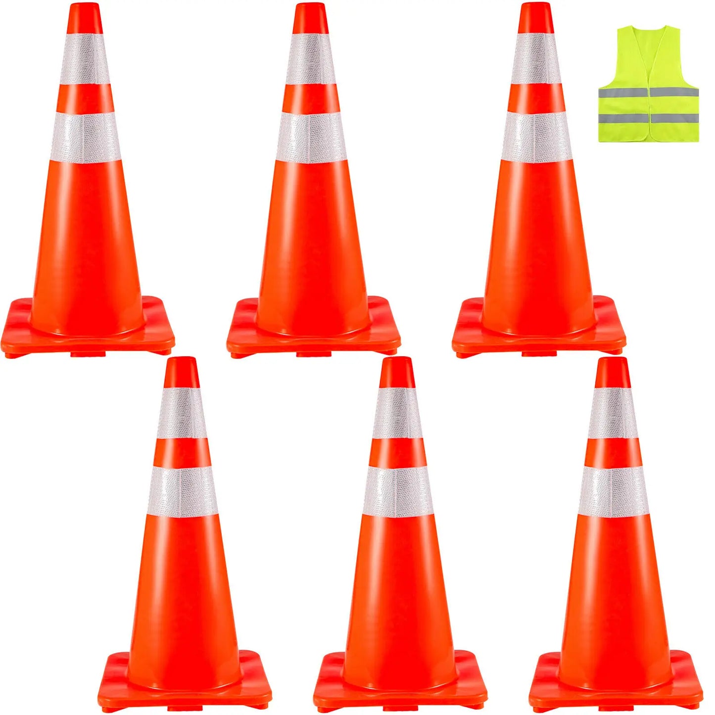 SucceBuy Reflective Traffic Safety Cones For Road Construction Work
