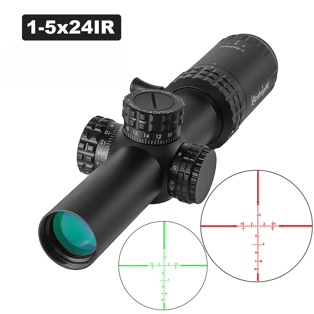 Bestsight 1-5x Tactical Riflescope With Red Green Illuminated Reticle