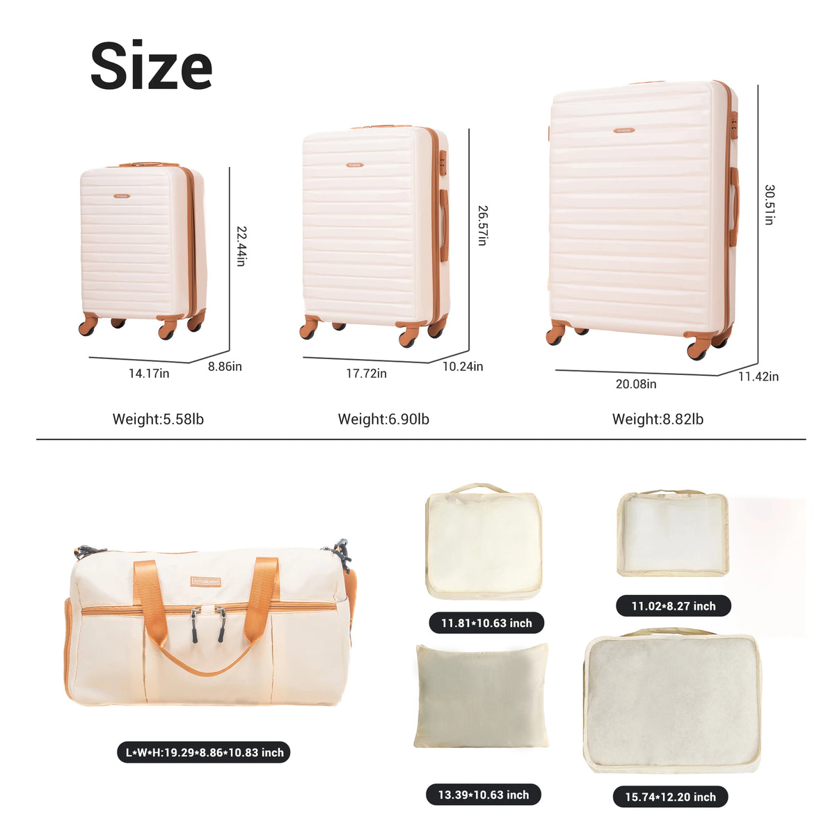 Travelhouse Spinner Luggage Set With TSA Lock And Duffle Bag