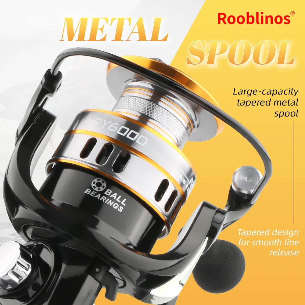 Rooblinos RY Smooth Spinning Fishing Reel With Ergonomic EVA Knob