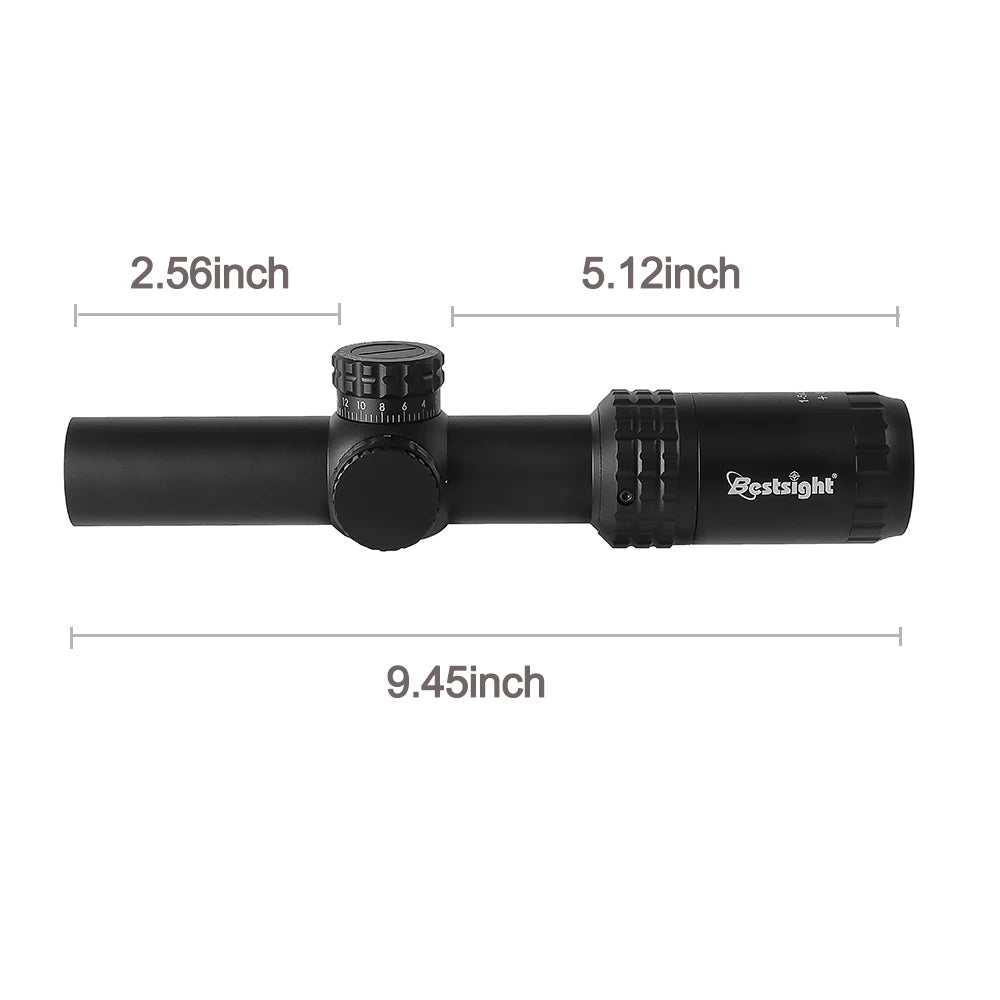 Bestsight 1-5x Tactical Riflescope With Red Green Illuminated Reticle