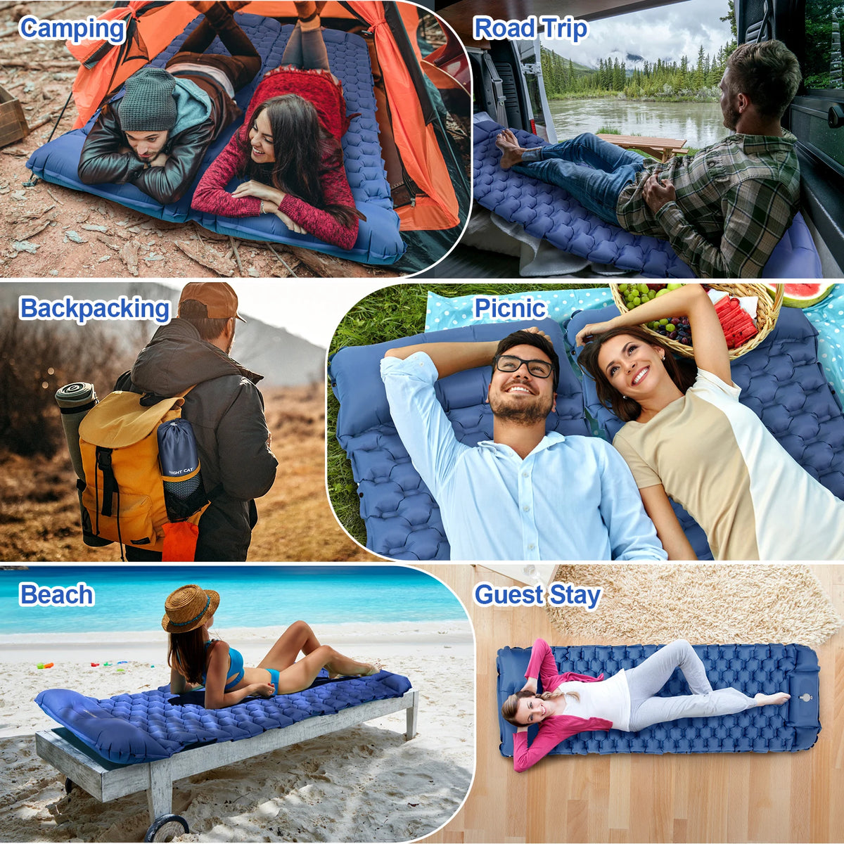 Ultralight Waterproof Camping Air Mattress With Built In Pump