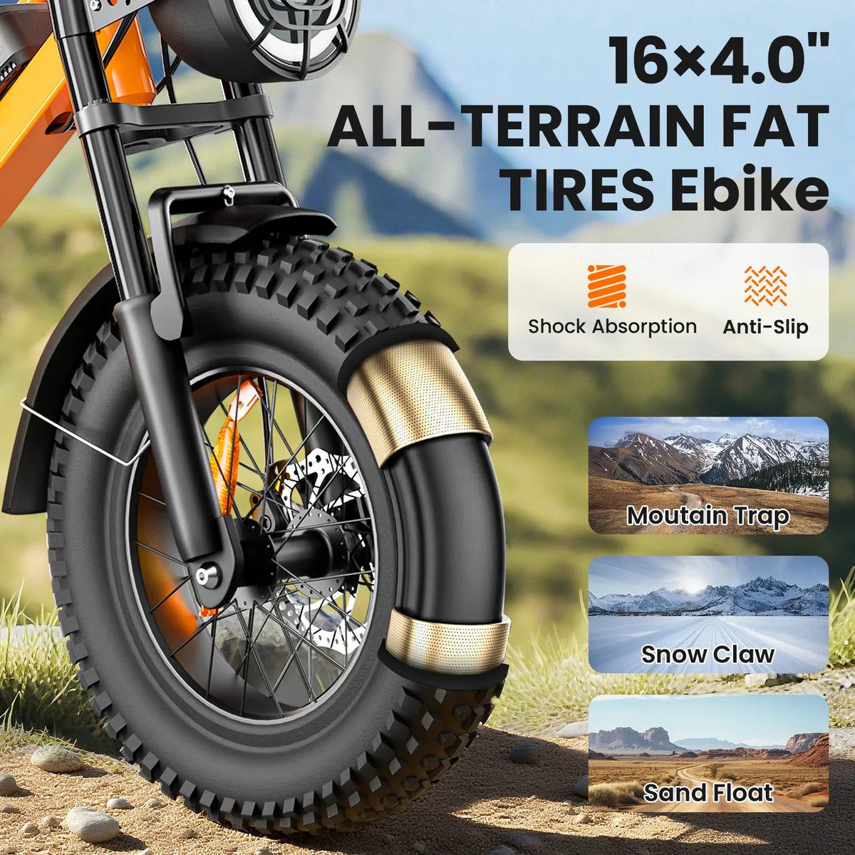 Eilleo Spacewalk 1500W Fat Tire Electric All Terrain Bike
