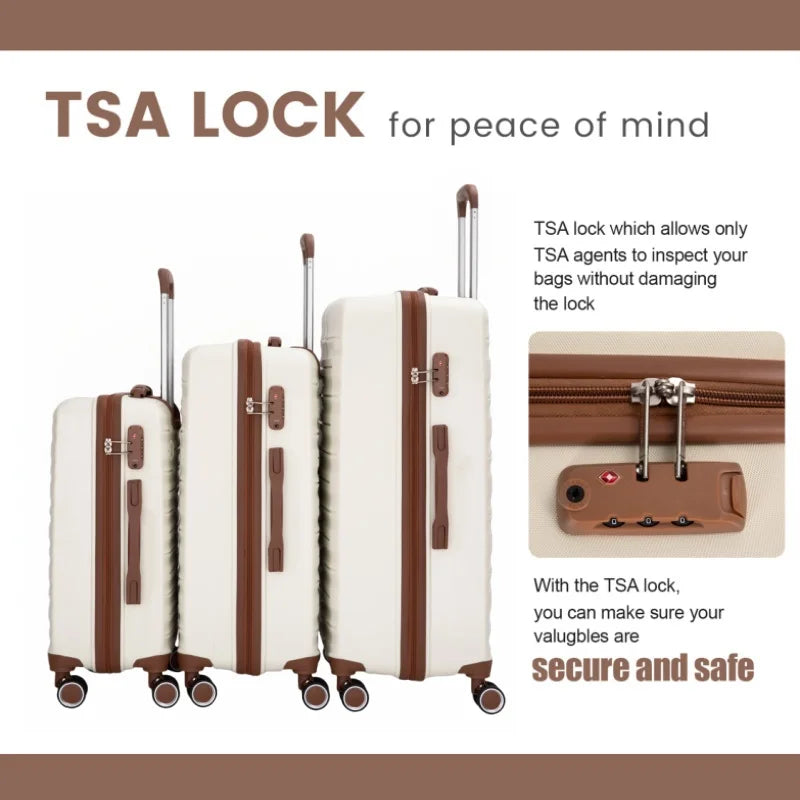 Travelhouse Hardcase Luggage Set With Spinner Wheels And TSA Lock