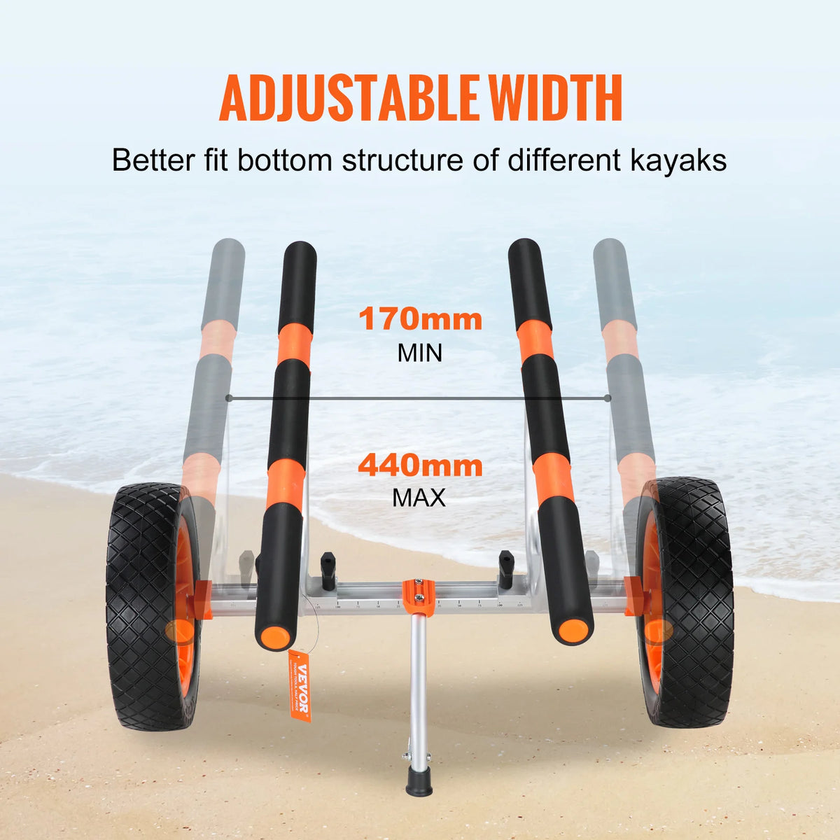 SucceBuy Detachable Aluminum Kayak Cart For Canoe And Paddleboard Transport