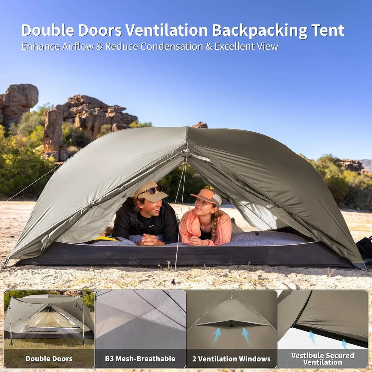 Naturehike Mongar PRO Waterproof Ultralight Backpacking Camping Tent