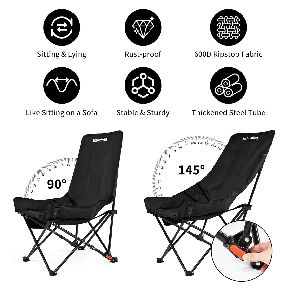 Naturehike Sea Star Recliner Outdoor Folding Camping Chair