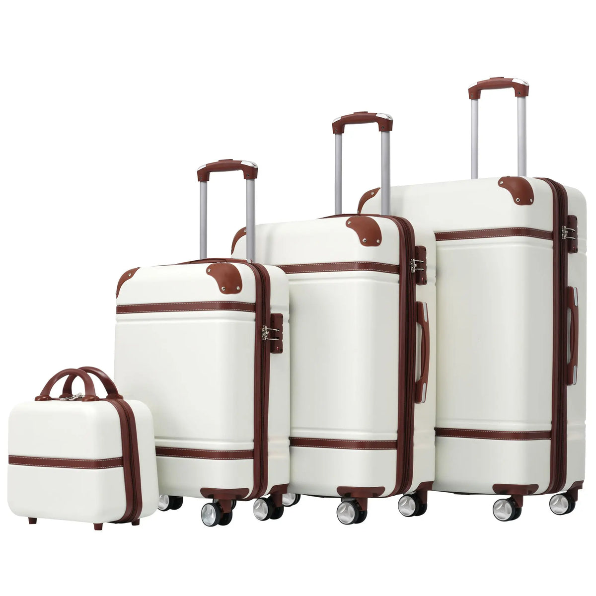 Oeny Four Piece Hardshell Spinner Luggage Set With TSA Lock