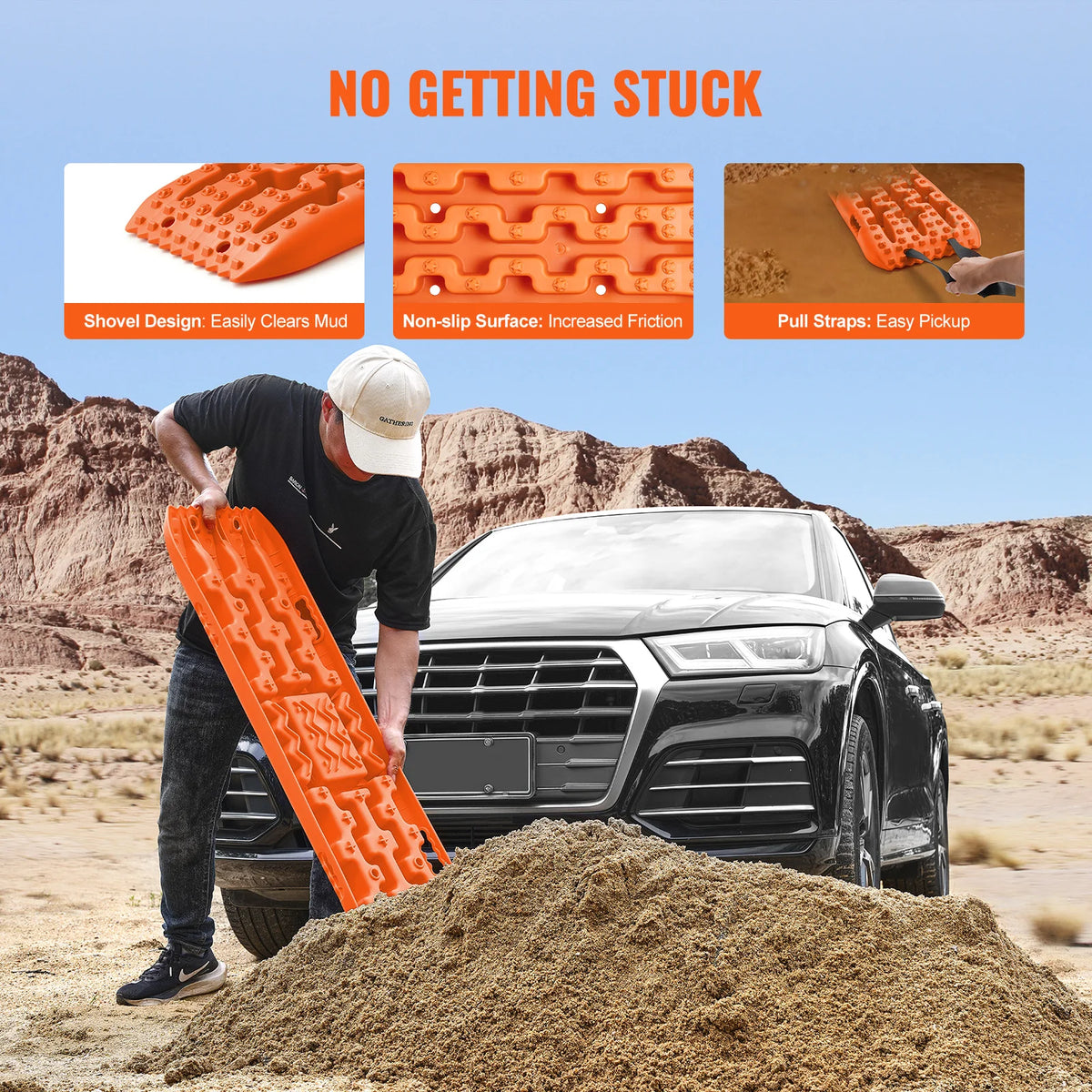 SucceBuy 10 Ton Traction Boards for Off Road Vehicle Recovery