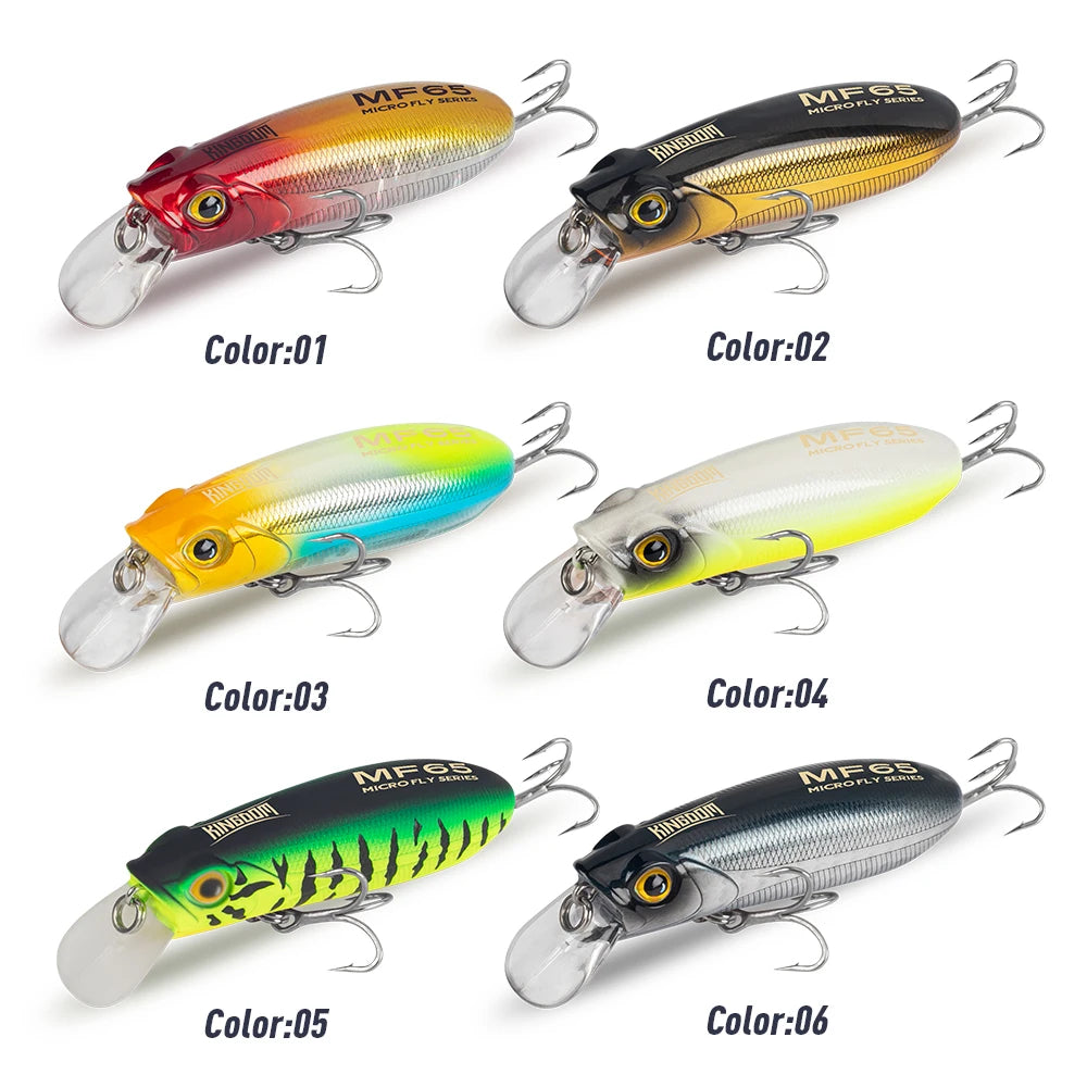Kingdom Sinking and Floating Minnow Lures for Bass and Trout Fishing
