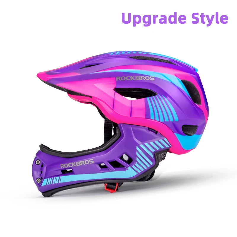 ROCKBROS Kids Full Face Cycling Helmet Safety Protection