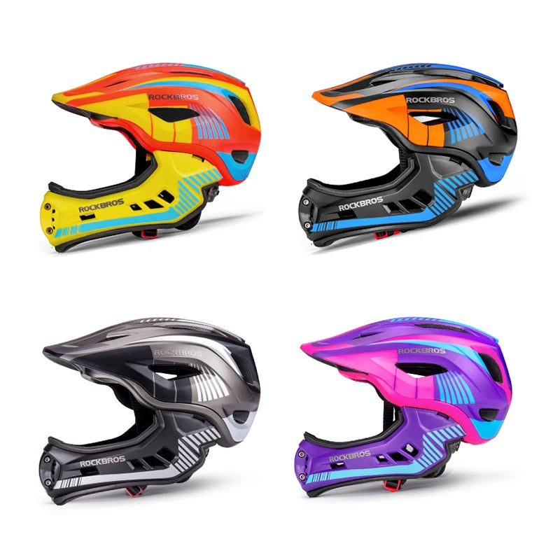 ROCKBROS Kids Full Face Cycling Helmet Safety Protection