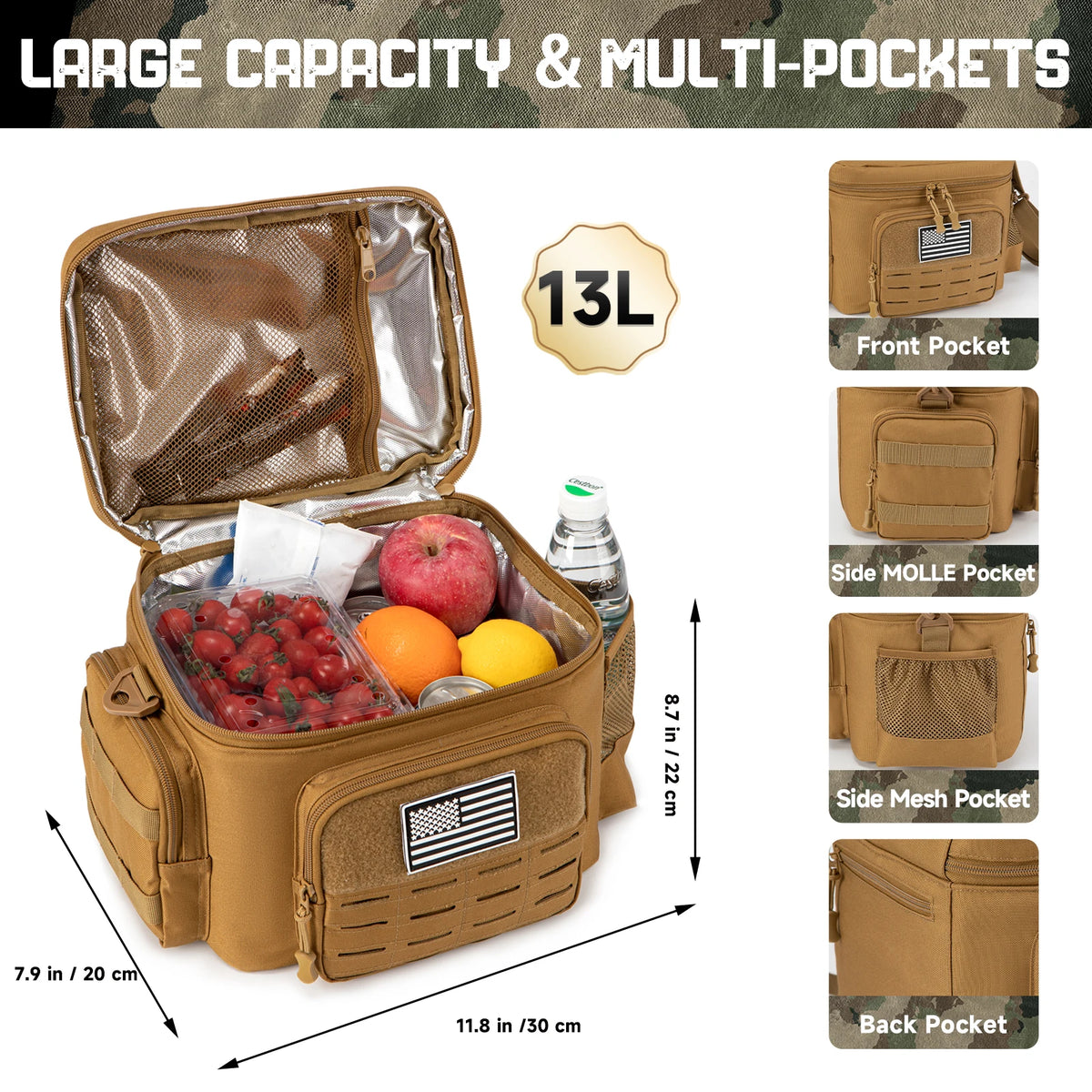 ReFire Gear Men's Tactical Insulated Work Lunch Bag Leakproof Durability