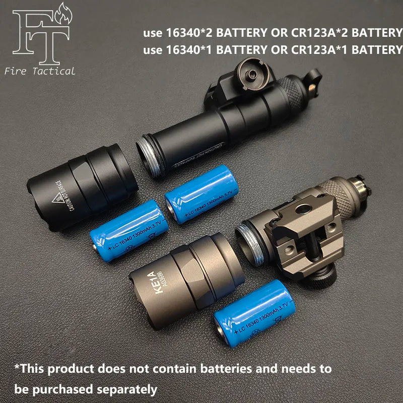 Tactical M300 M600 Rail Mount LED Flashlight for Airsoft Hunting