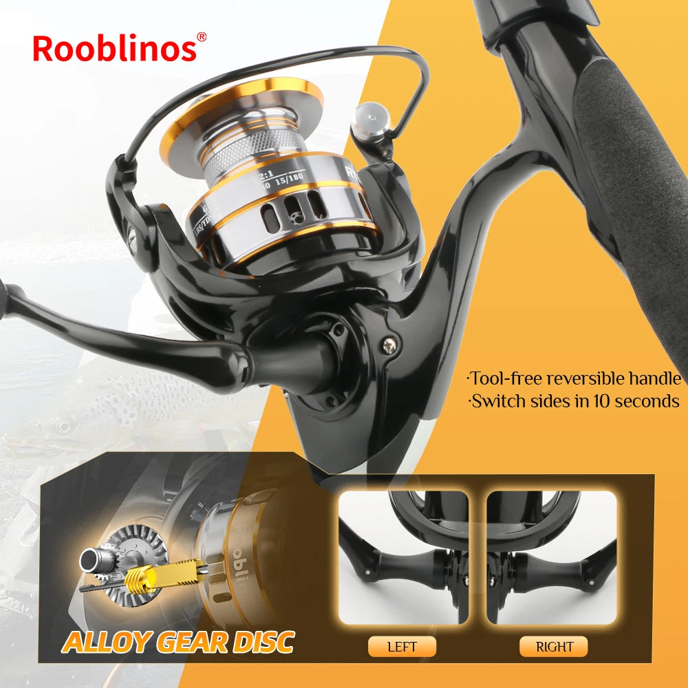 Rooblinos RY Smooth Spinning Fishing Reel With Ergonomic EVA Knob