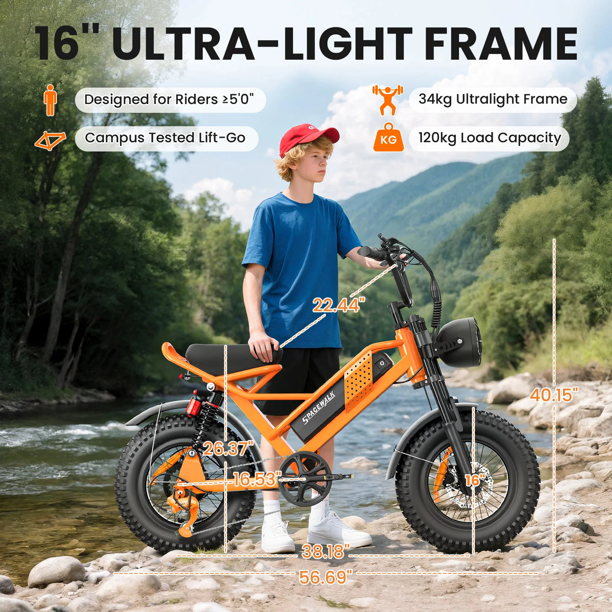 Eilleo Spacewalk 1500W Fat Tire Electric All Terrain Bike