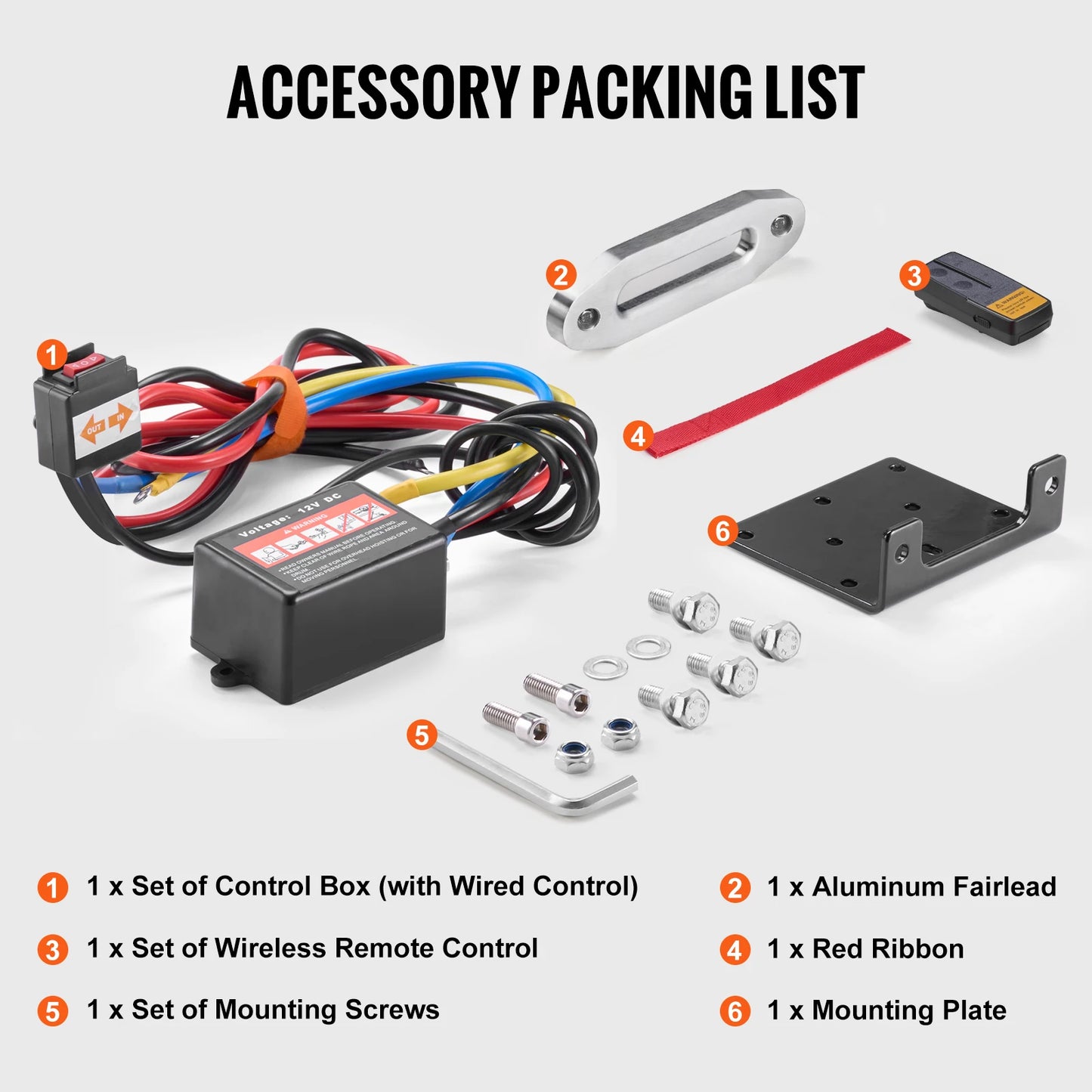 SucceBuy 4500Lb Electric Winch With Synthetic Rope Wireless Remote
