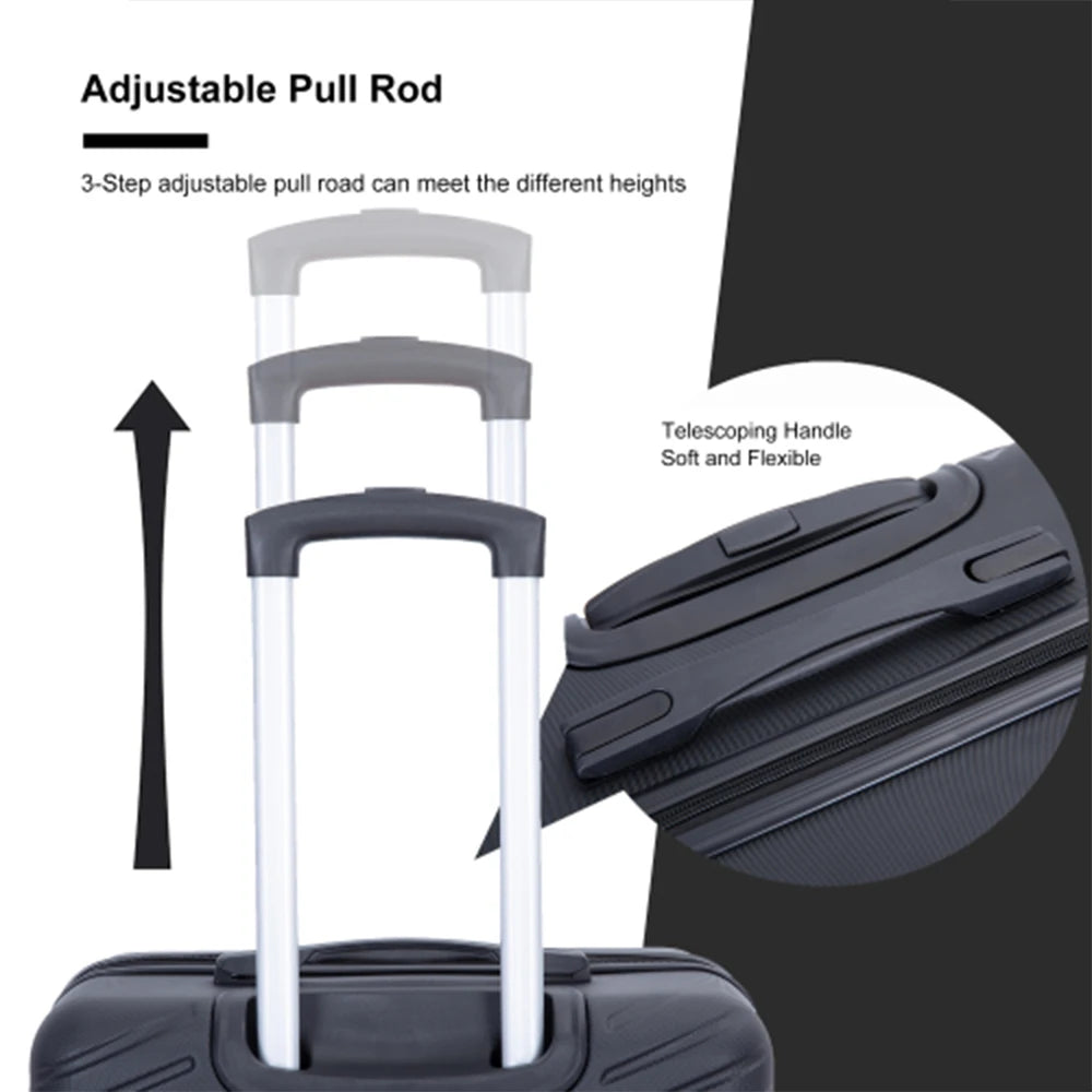 Travelhouse ABS Luggage Set With Spinner Wheels And TSA Lock