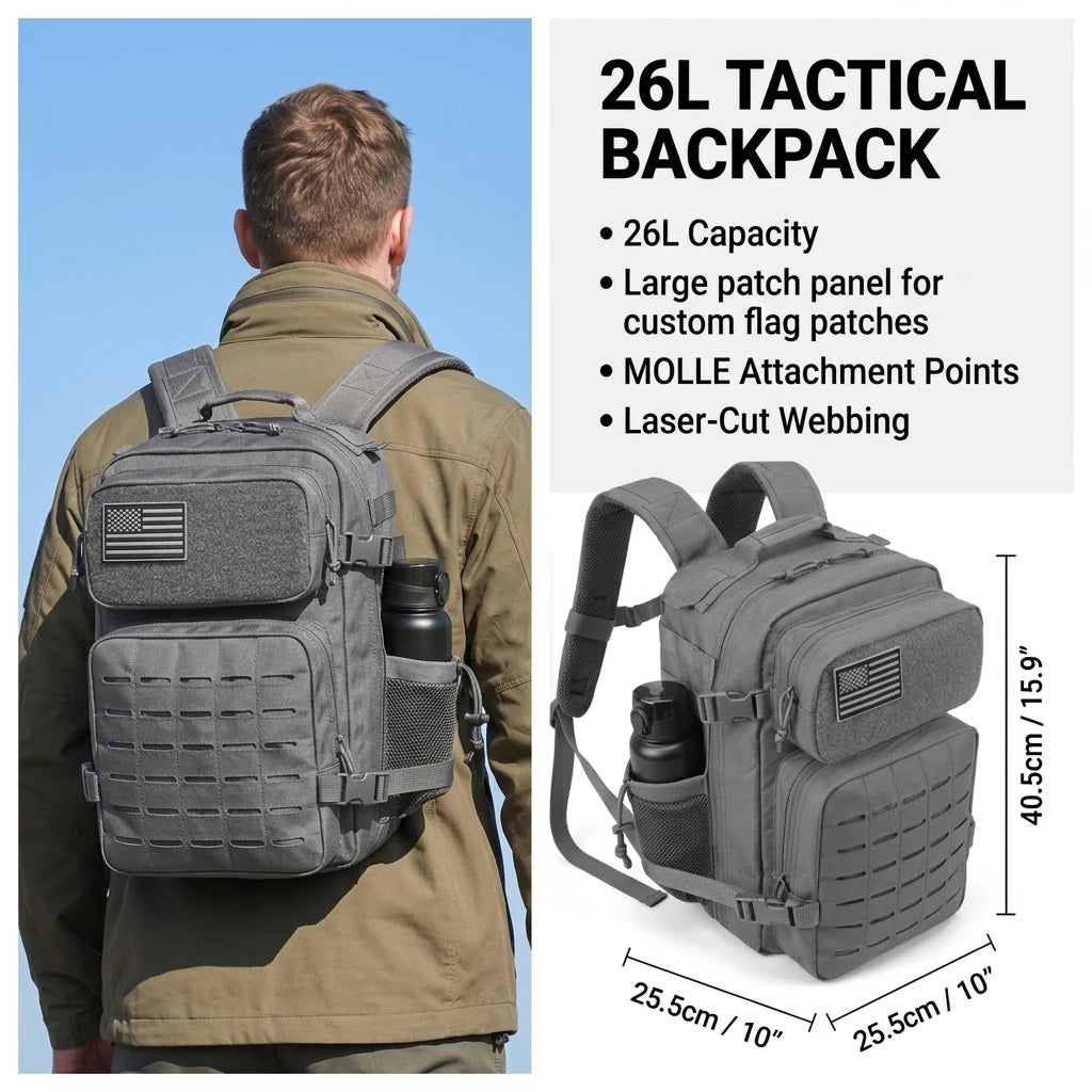 ReFire Gear Tactical Hiking Backpack With Dual Cup Holders