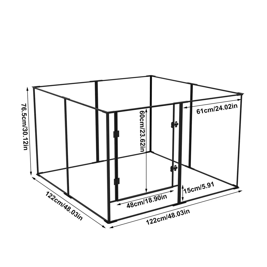 BINGOPAW Acrylic Dog Playpen for Indoor Exercise and Puppy Training