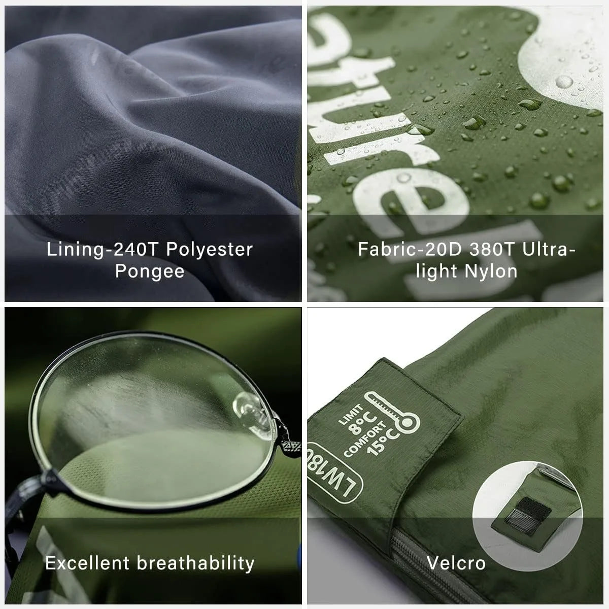 Naturehike Ultralight Envelope Sleeping Bag Portable Waterproof Camping
