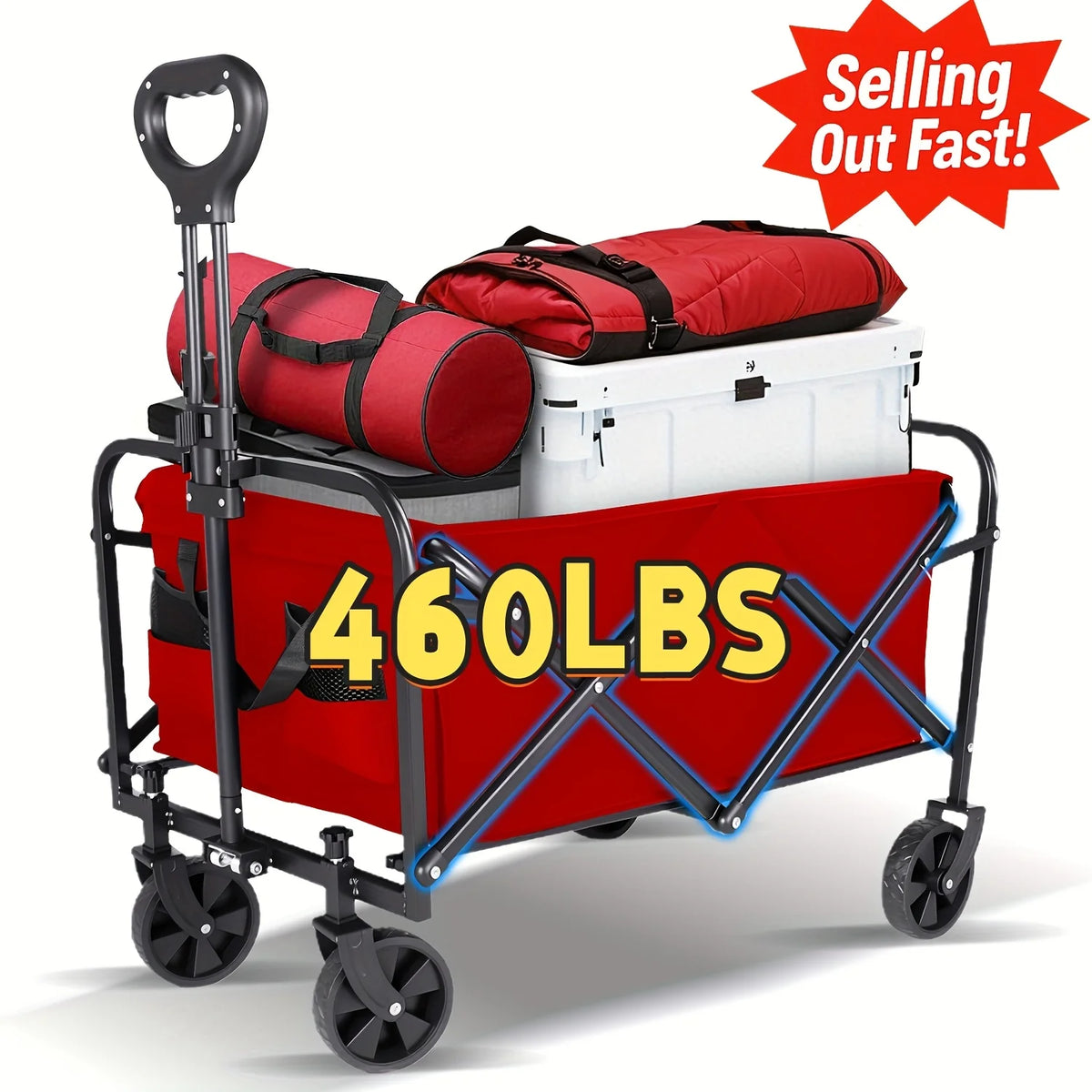 Heavy Duty Foldable All Terrain Pet Trolley With Aluminum Frame