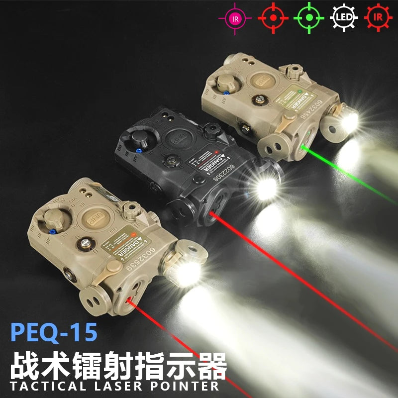 Tactical PEQ15 Dual Laser and Infrared Illuminator for Rifles