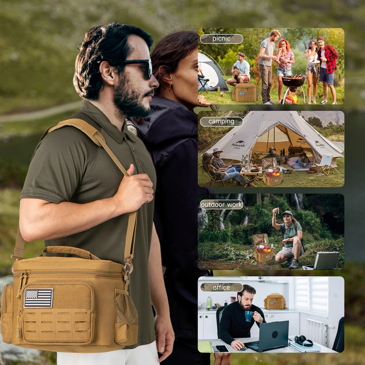 ReFire Gear Men's Tactical Insulated Work Lunch Bag Leakproof Durability
