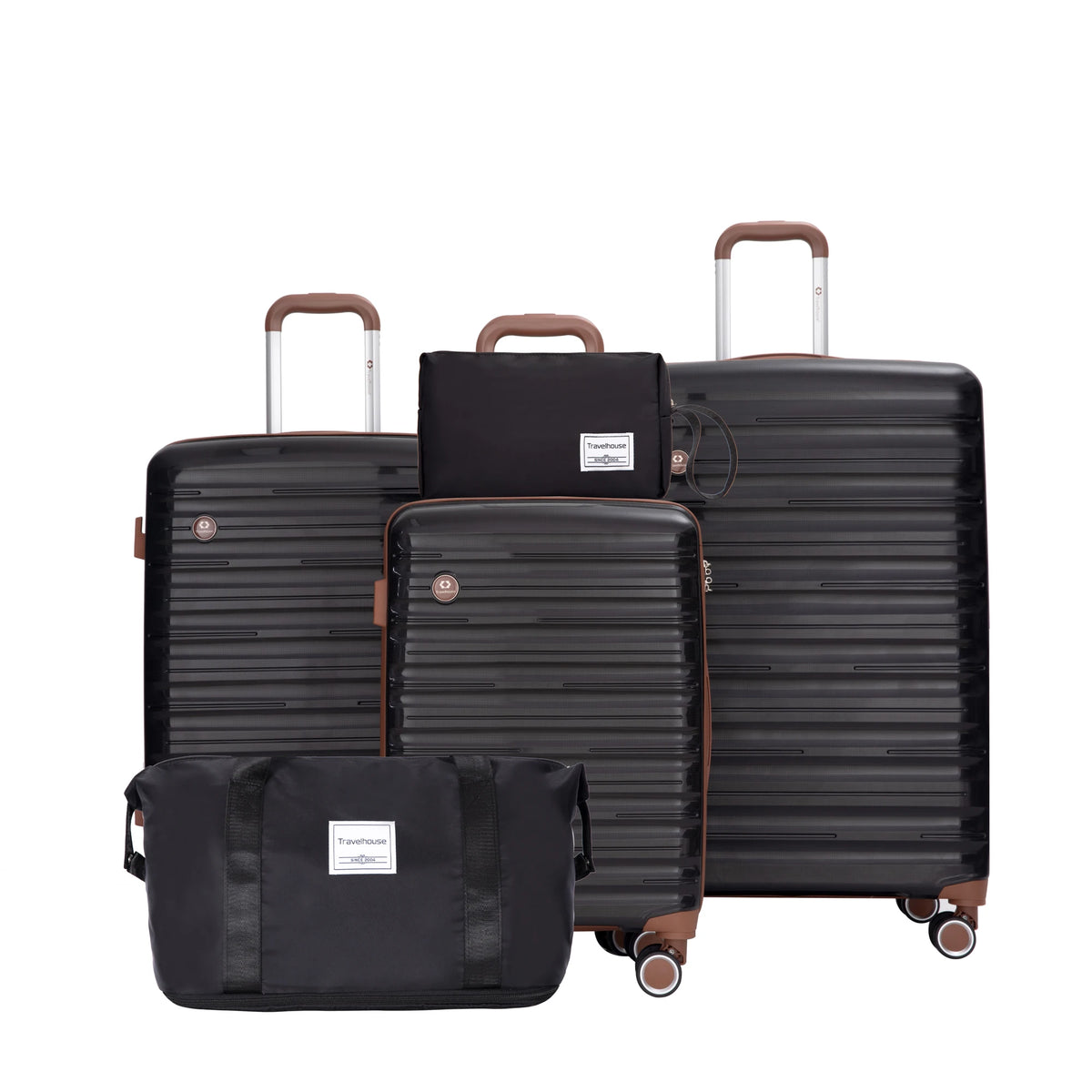 Travelhouse Five Piece Hardcase Spinner Luggage Set With TSA Lock