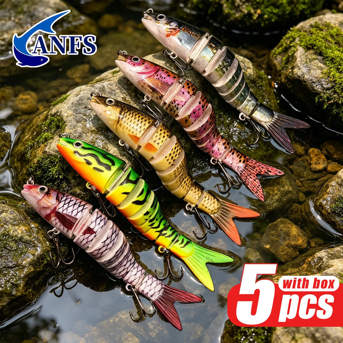 ANFS Jointed Sinking Swimbait Fishing Lures for Realistic Action