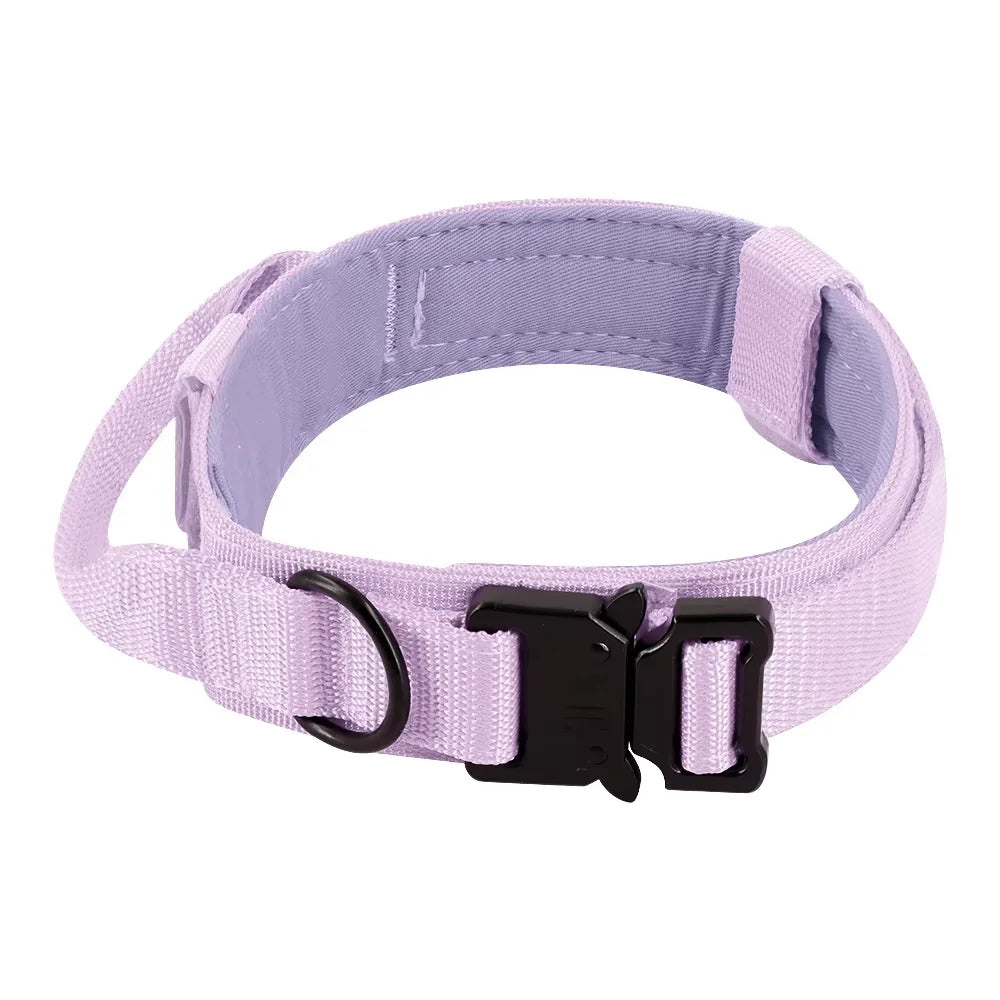 Adjustable Nylon Tactical Dog Collar And Leash With Quick Release