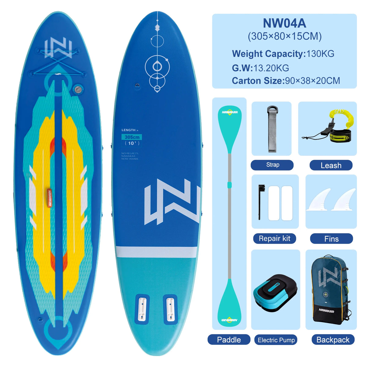 Professional Inflatable Paddleboard For Sea Surfing And Fishing