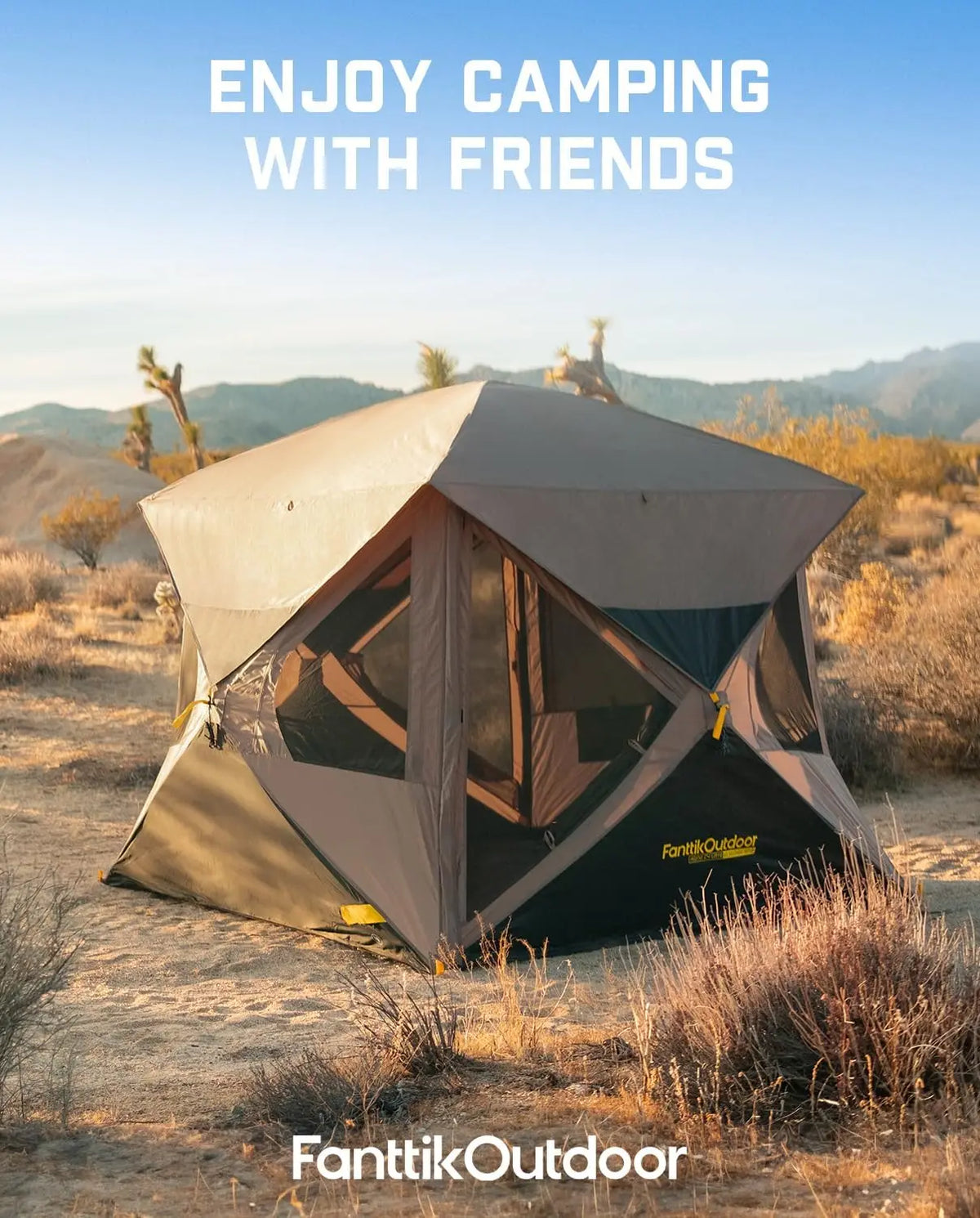 60 Second Instant Pop Up Camping Tent With Windproof Rainfly