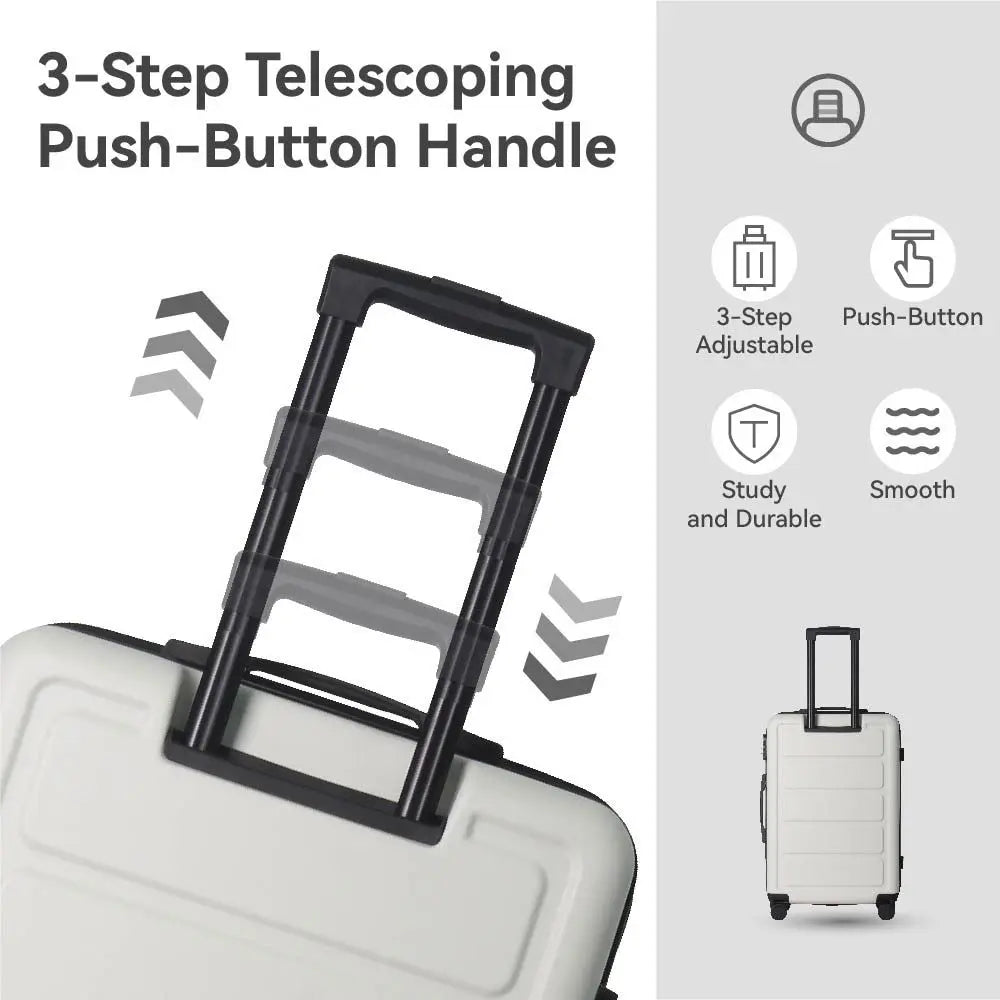 Lightweight Durable ABS Hardshell Luggage Set With Smooth Spinner Wheels