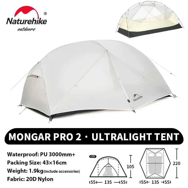 Naturehike Mongar PRO Waterproof Ultralight Backpacking Camping Tent