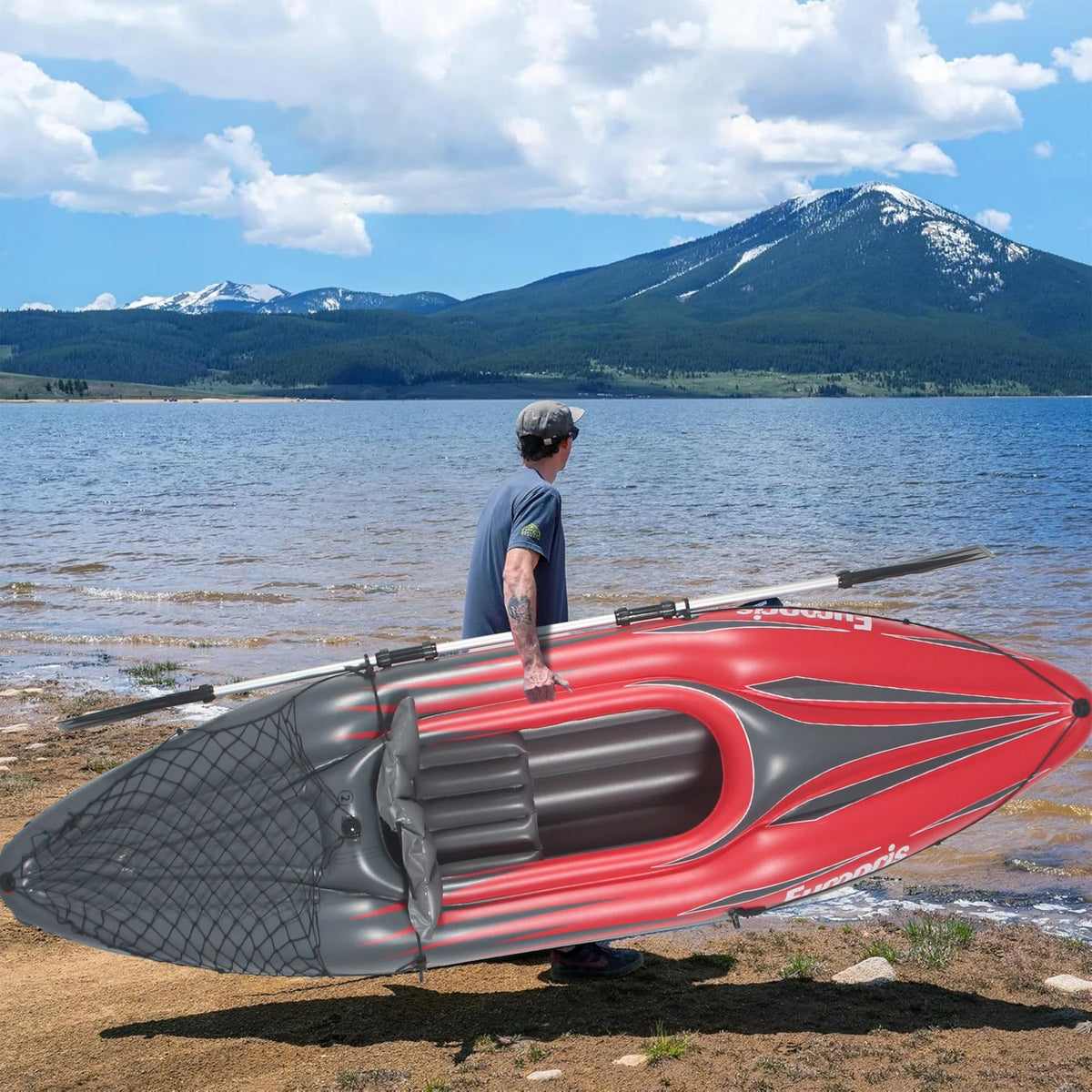 HHSJZWCY Inflatable Fishing Kayak Canoe With Accessories