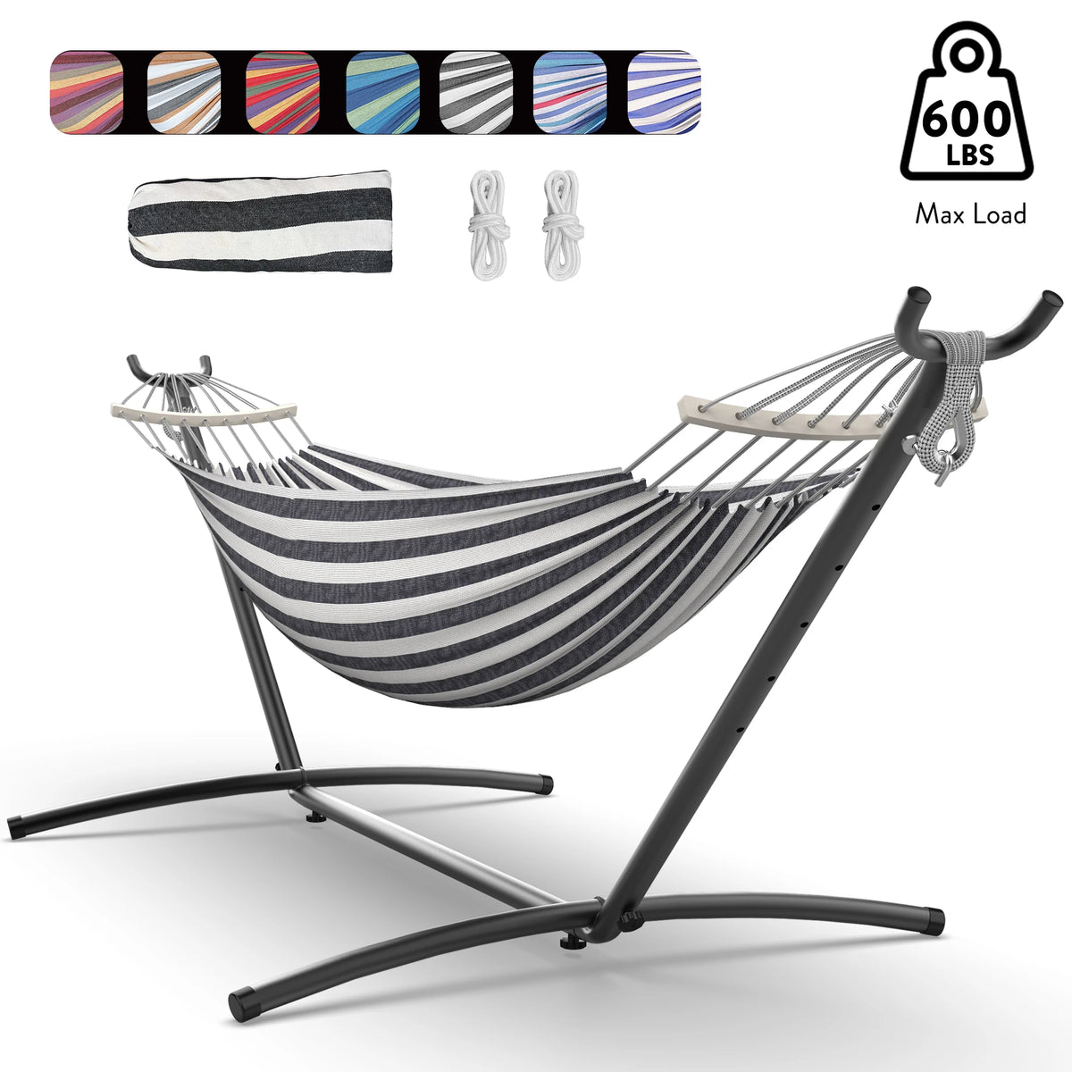 Gyroor Adjustable Stand Hammock With 600Lb Capacity For Outdoor Relaxation