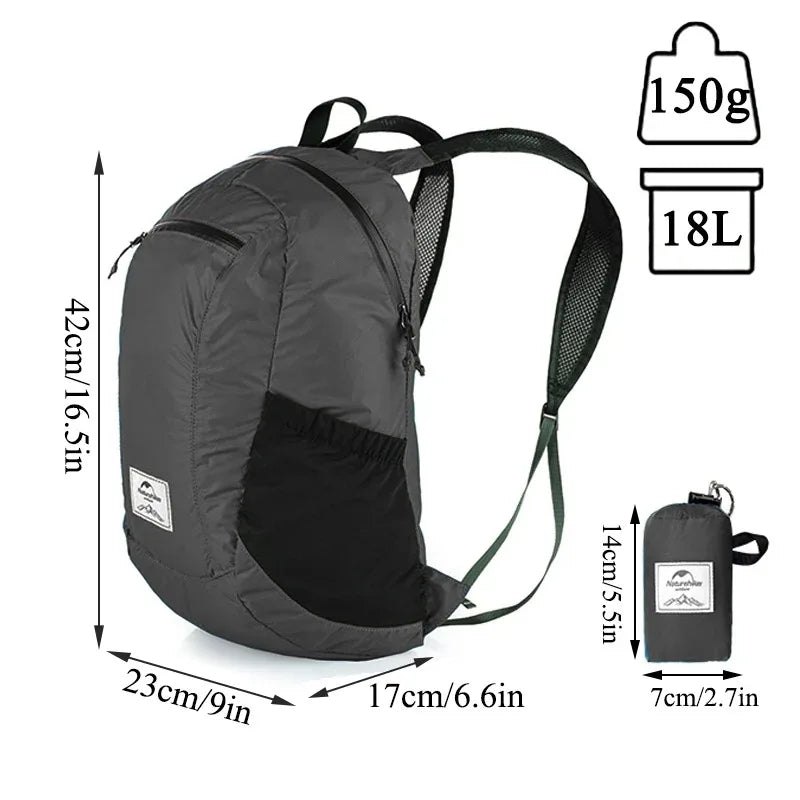 Naturehike Foldable Waterproof Nylon Hiking Travel Backpack