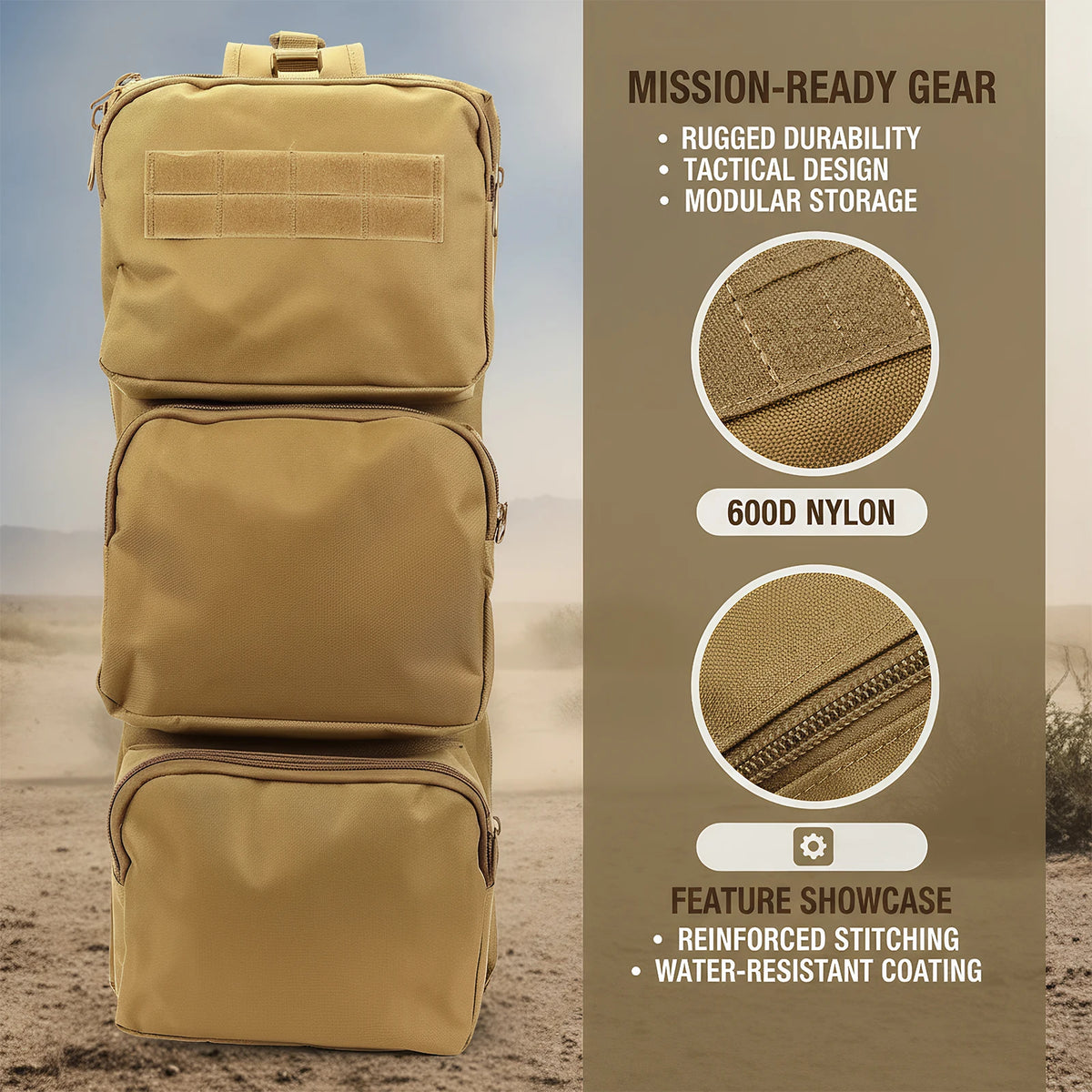 Nylon Fishing Tackle Storage Sling Bag For Outdoor Adventures