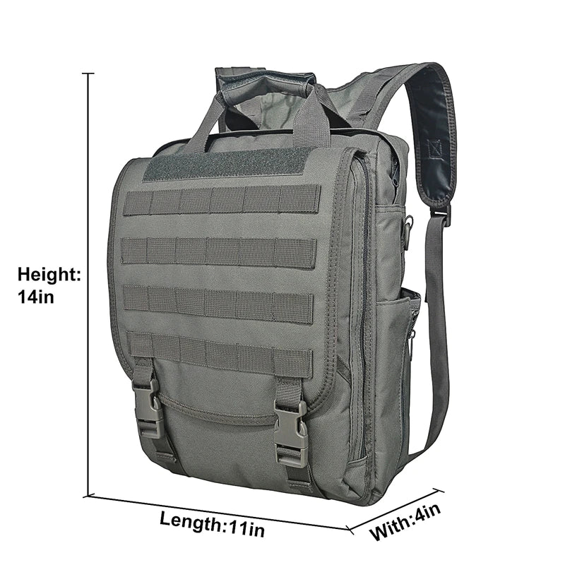 LQARMY Tactical Molle Laptop Messenger Backpack For Outdoor Use