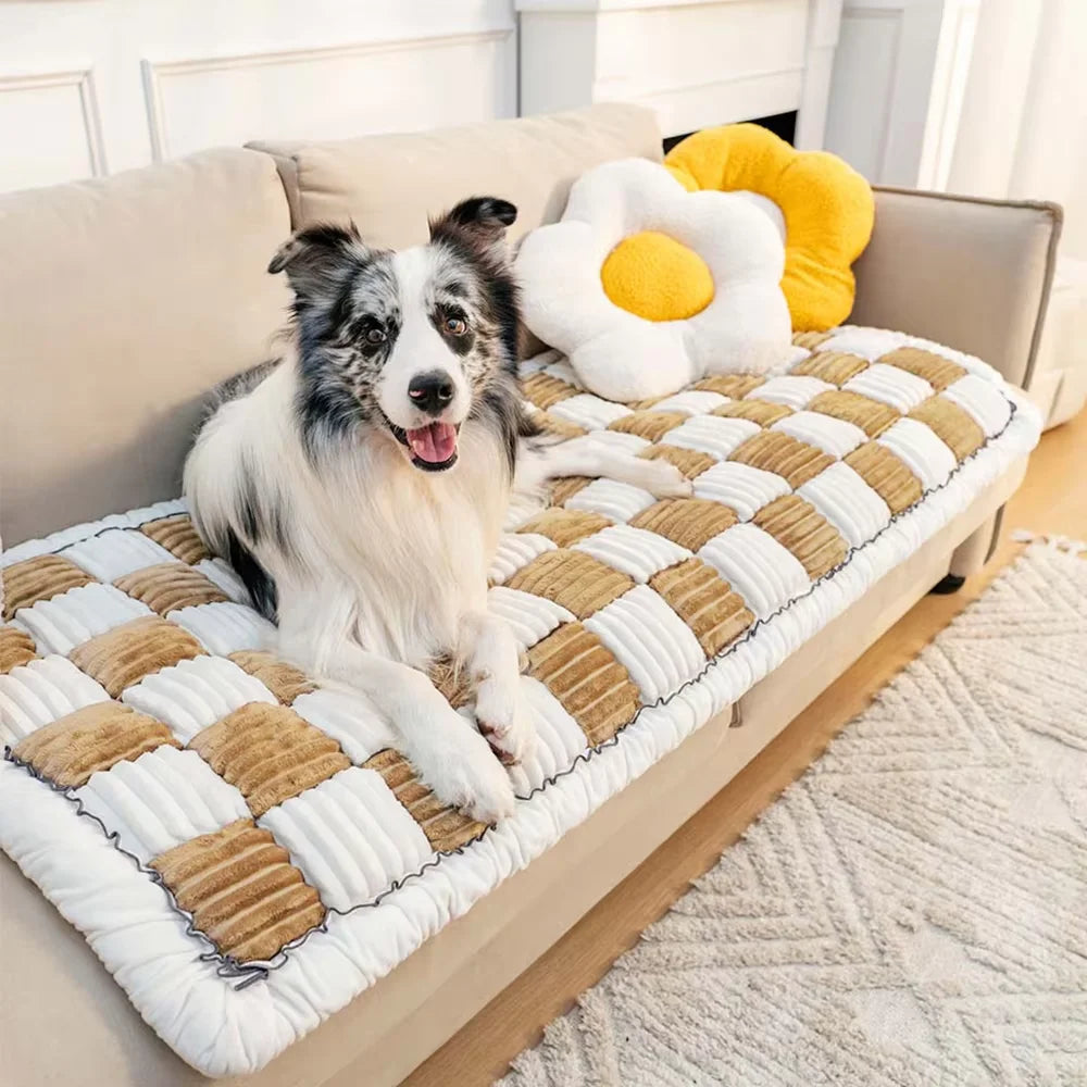 CWV Waterproof Coral Fleece Pet Seat Mat And Sofa Protector