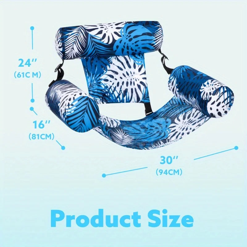 Joyfy Inflatable Pool Chair Leaf Floating Lounger For Adults