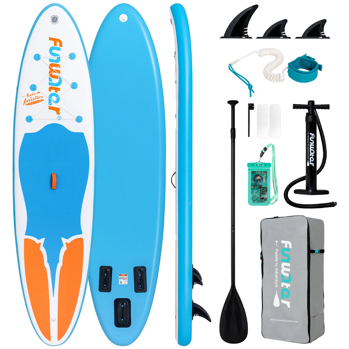 Funwater Inflatable Stand Up Paddle Board With Accessories