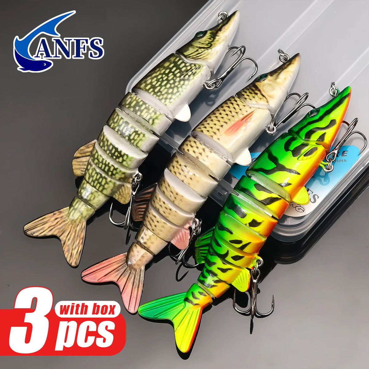 ANFS Multi Jointed Swimbait Fishing Lure for Freshwater and Saltwater