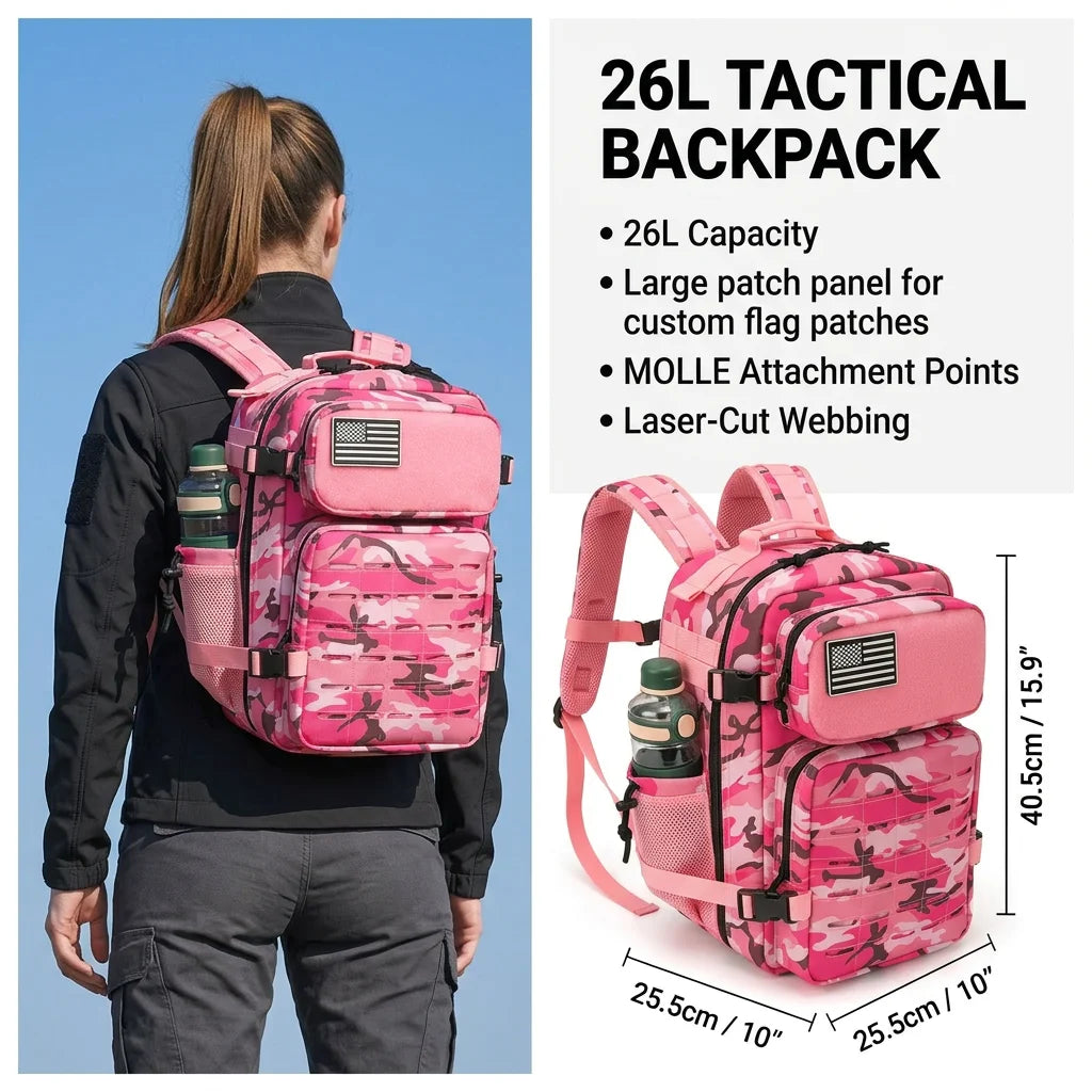 ReFire Gear Tactical Hiking Backpack With Dual Cup Holders