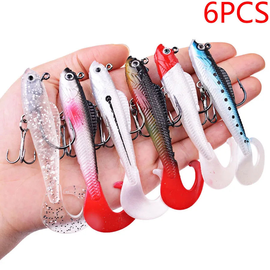 Soft Silicone Artificial Wobbler Fishing Lures For Bass and Pike