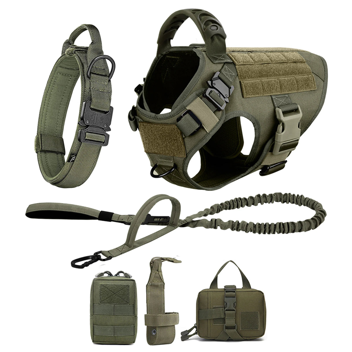 Padded Nylon Dog Harness And Leash Set For Training Walks