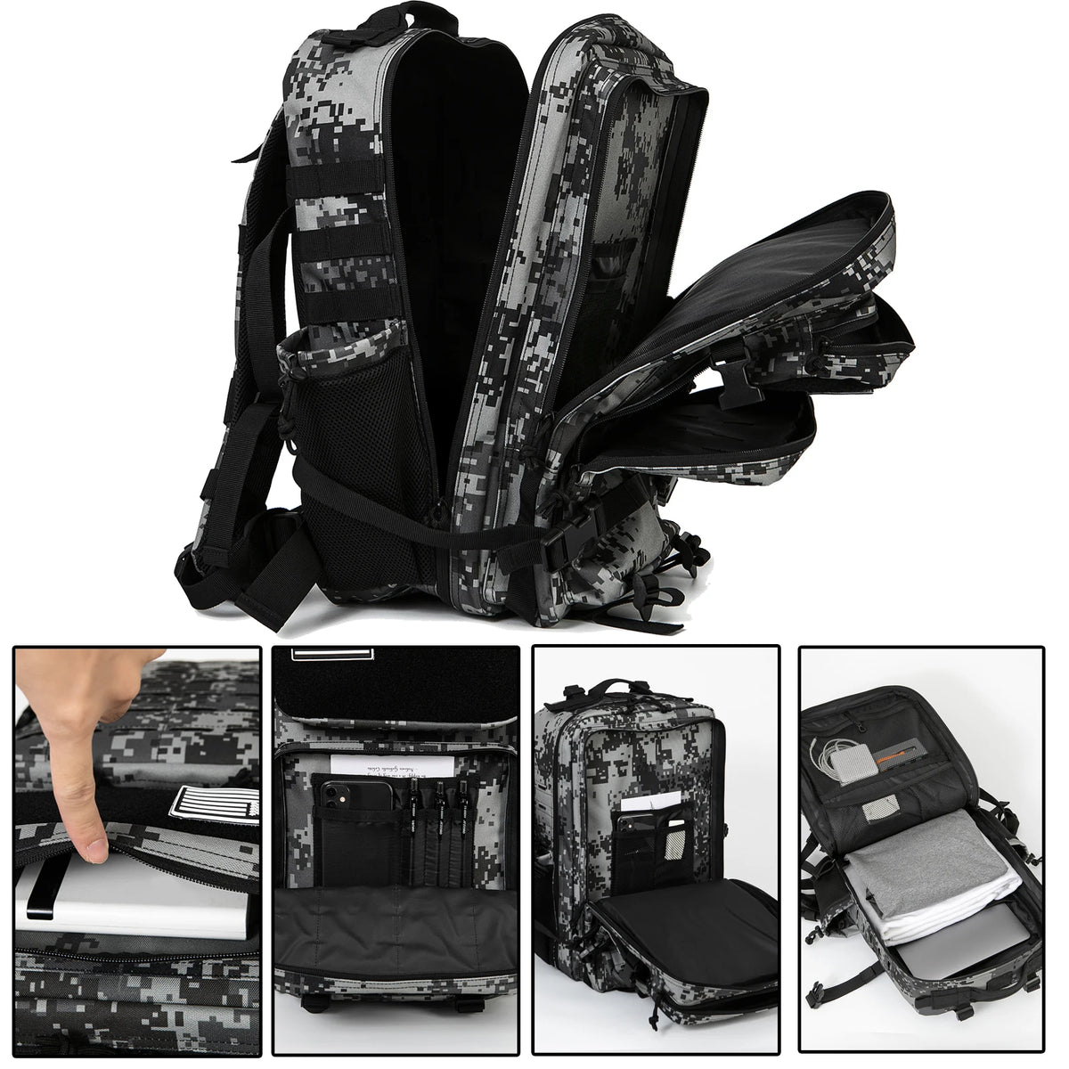 ReFire Gear Tactical Outdoor Hiking Backpack With Cup Holders
