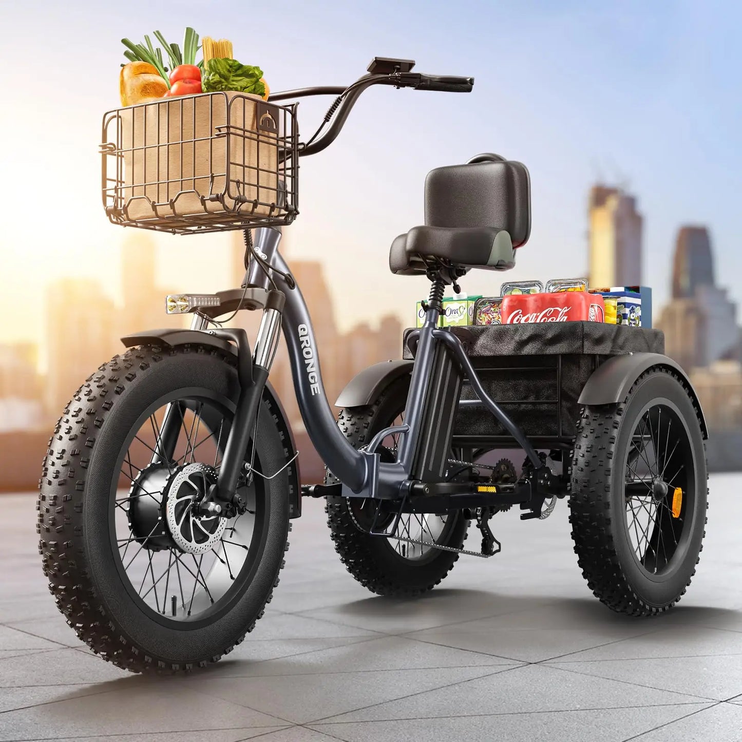 Qronge Adult Electric Tricycle With Extended Range And Power